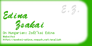 edina zsakai business card